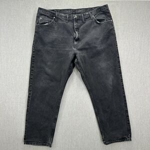Wrangler‎ Jeans Men's 44x30 Black Wash Regular Fit Denim Authentic Workwear